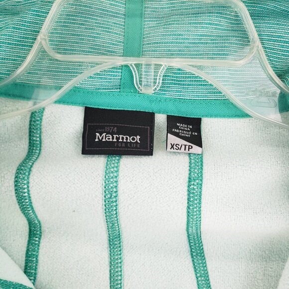 Marmot green zip up cozy fleece lined jacket with pockets Womens XS - Picture 6 of 12